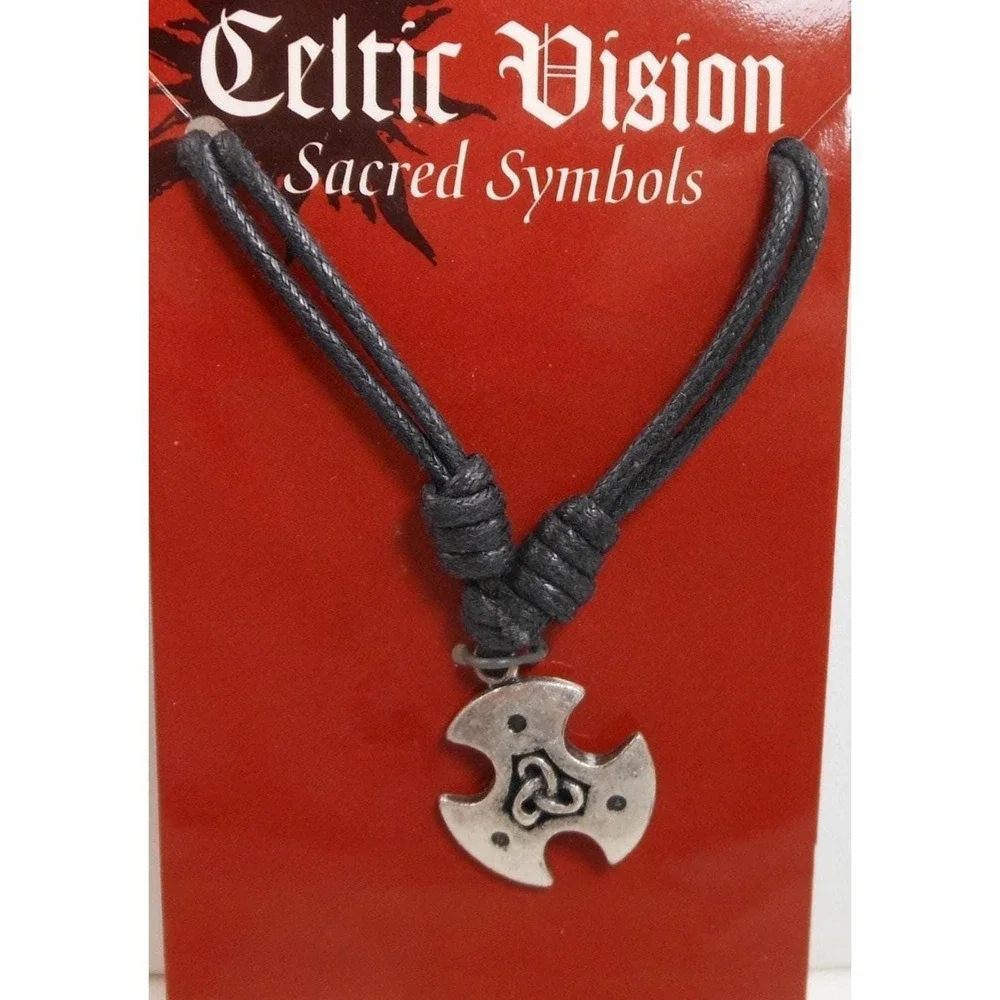 Mystical Vintage Celtic Cross Necklace Pendant Adjustable 24